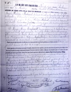 1859 aout 25 mariage architecte Poelaert