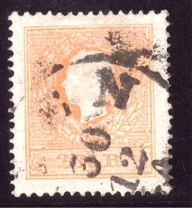 1858 Stamp Austria-Hungary 0010 II c, Wien, 30 December