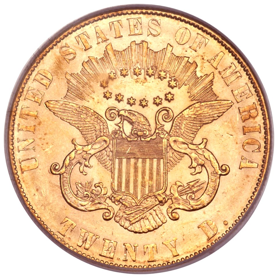 1861 $20 Paquet Double Eagle (rev)