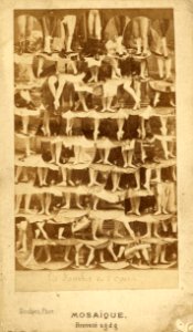 1862 circa, André Adolphe-Eugène Disdéri, Les Jambes de l'opera, Mosaïque, Breveté s.d.g.d., Album of French Actors, Actresses, and Dancers, Getty Images
