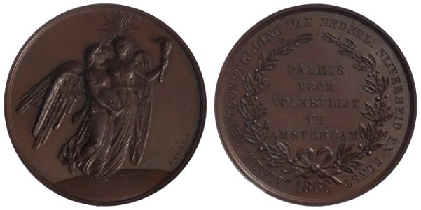 1866, Algemene tentoonstelling van Nederlandsche Nijverheid, en Kunst in het Paleis voor Volksvlijt, objectnr PA 2174