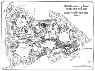 1867 design of Sefton Park with marks photo