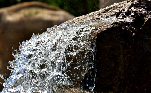 Fountain water fountain stone wall photo