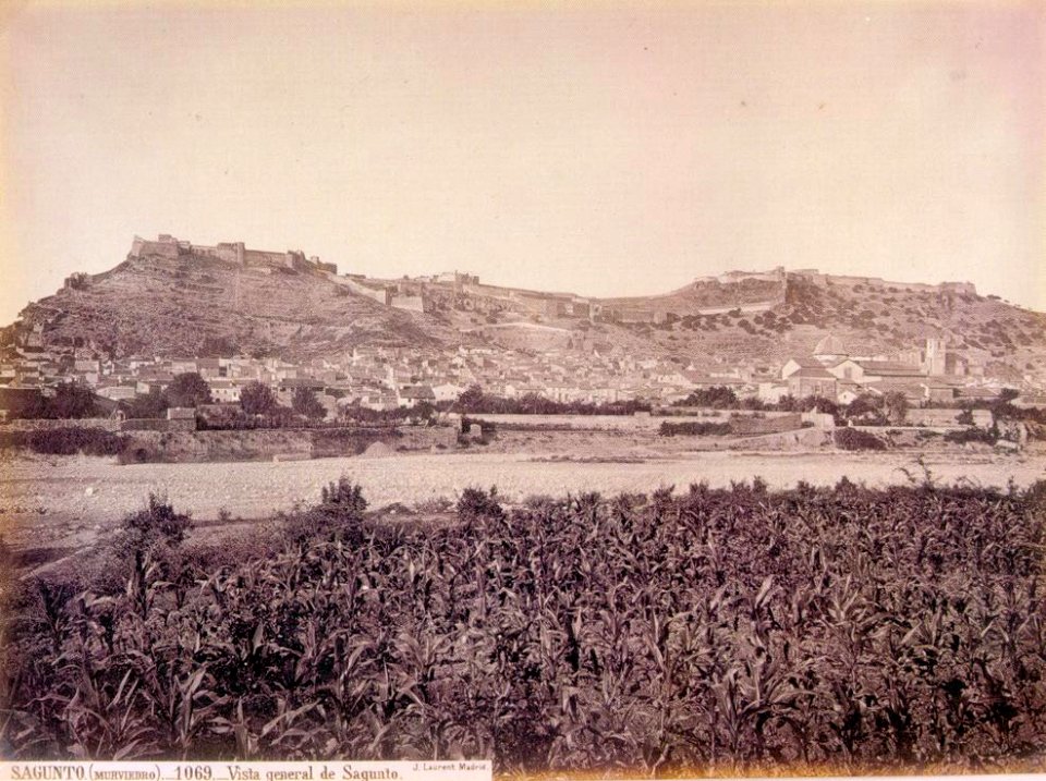 1870. Vista general de Sagunto