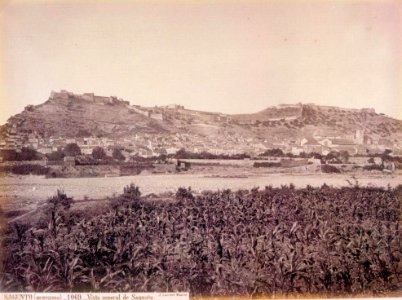 1870. Vista general de Sagunto