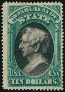 1873-William H Seward 10 Dollars State Department