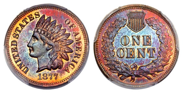 1877 1C Proof Red and Brown