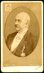 1874 Carte de Visite Georg V., König von Hannover roi de Hanover King of Hanover, Wappen T, Nadar Bildseite