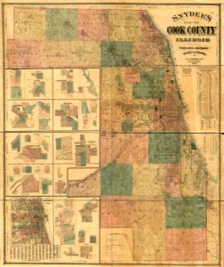 1886 Snyder's real estate map of Cook County, Illinois