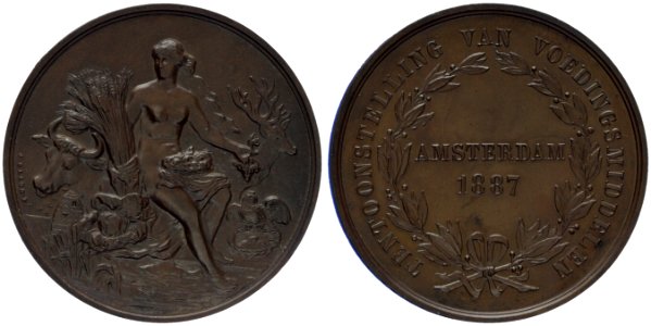 1887, voedingsmiddelen, tentoonstelling van ( J.T Hunck), objectnr PA 1399