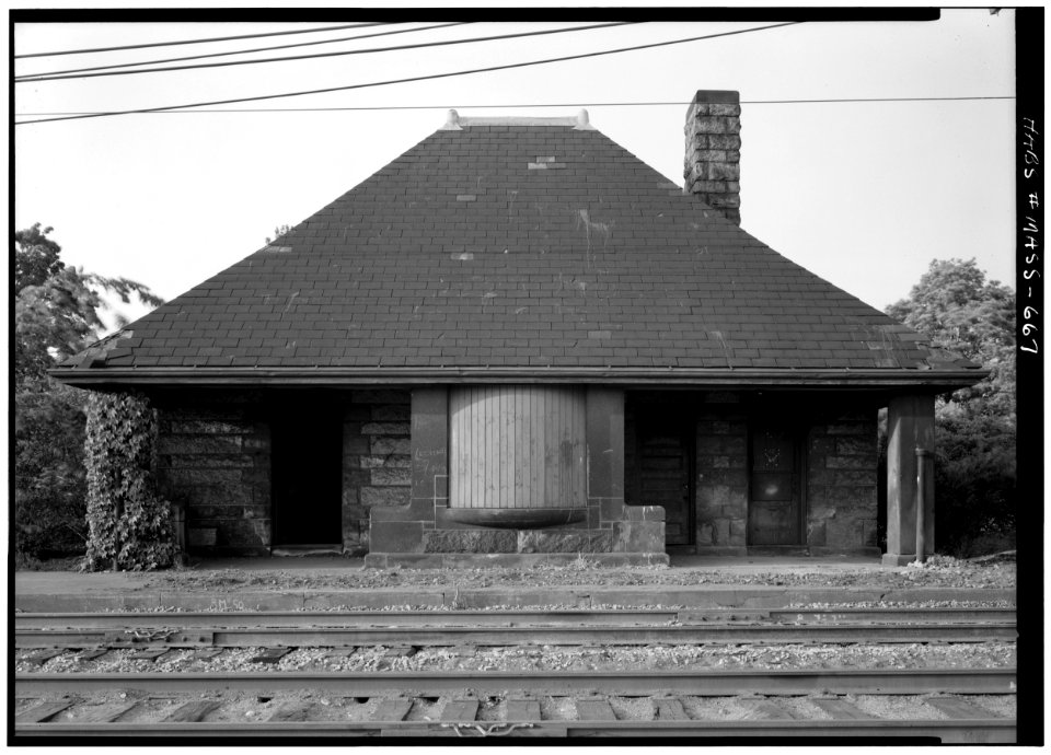 1886 Woodland station southwest elevation in 1959