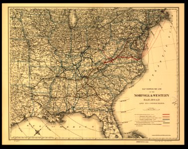 1887 Norfolk and Western Map