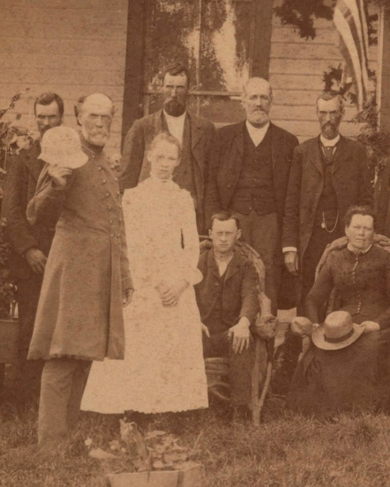 1889 reunion of 60th North Carolina Infantry Regiment) - Brown, 7 & 9 Patton Avenue, Asheville, N.C LCCN2017660605 (cropped)