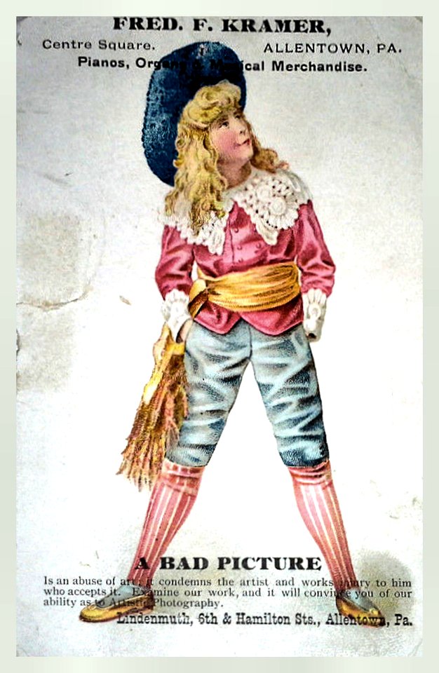 1890 - Fred F Kramer - Trade Card