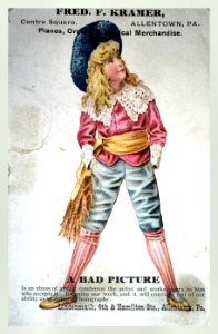 1890 - Fred F Kramer - Trade Card