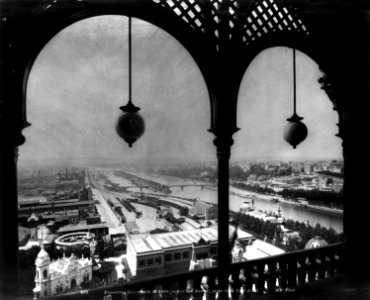 View of Exposition Universelle from Eiffel Tower, Paris, 1889 photo