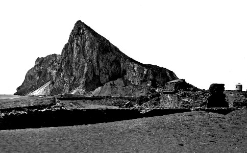 1890s G Washington Wilson Gibraltar from Santa Barbara photo