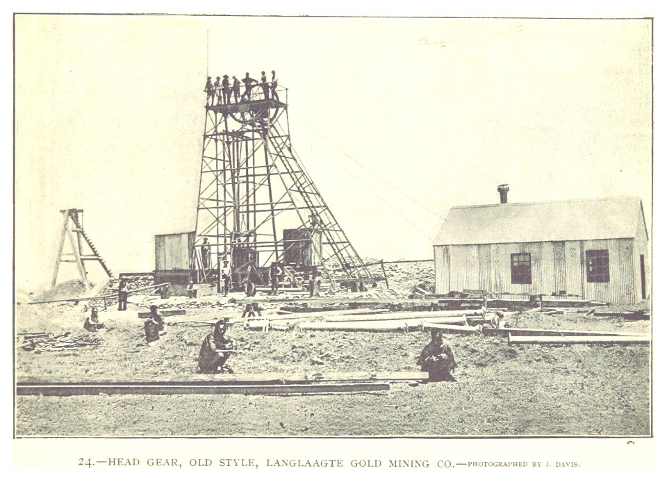 LANGLAAGTE GOLD MINING CO. head gear, old style
