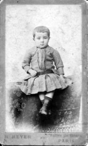 1892-Charles Cazaurang, boy 5 years old wearing a dress