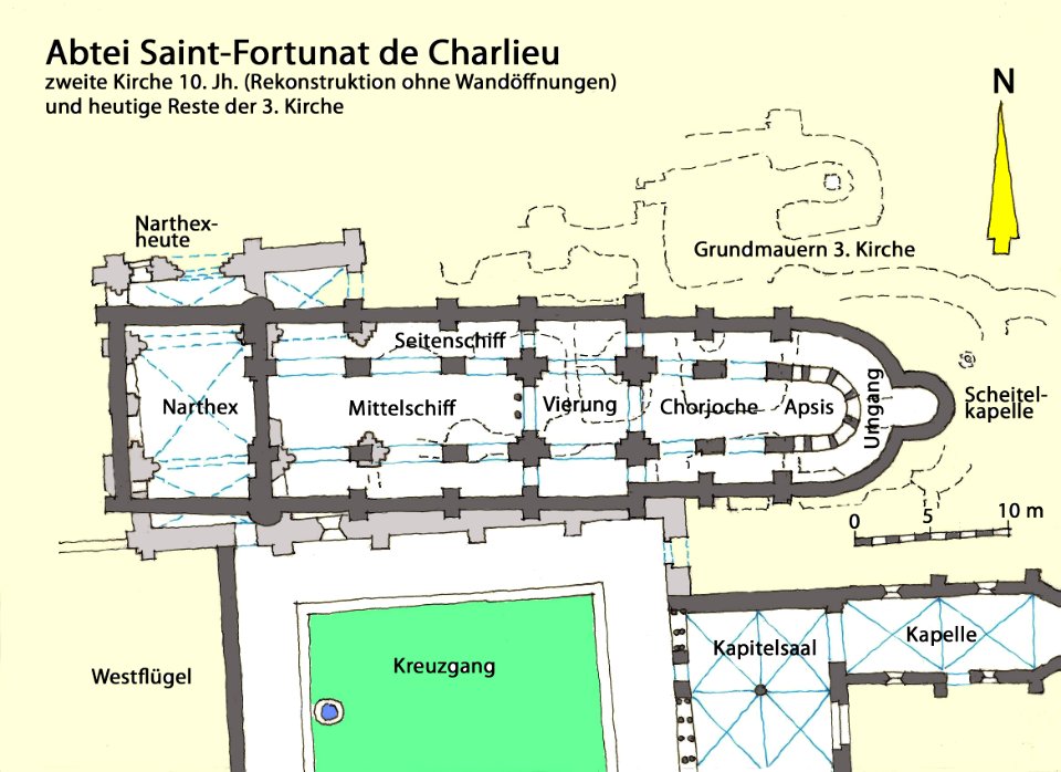 Charlieu, 2. Kirche, Grundriss.1