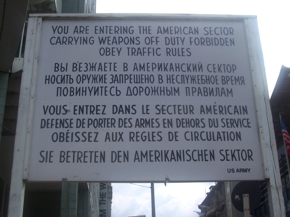 Checkpoint Charlie sign 2
