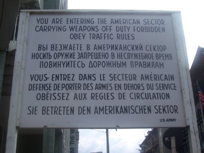 Checkpoint Charlie sign 2