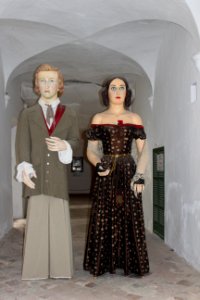 Chopin und George Sand Skulpturen