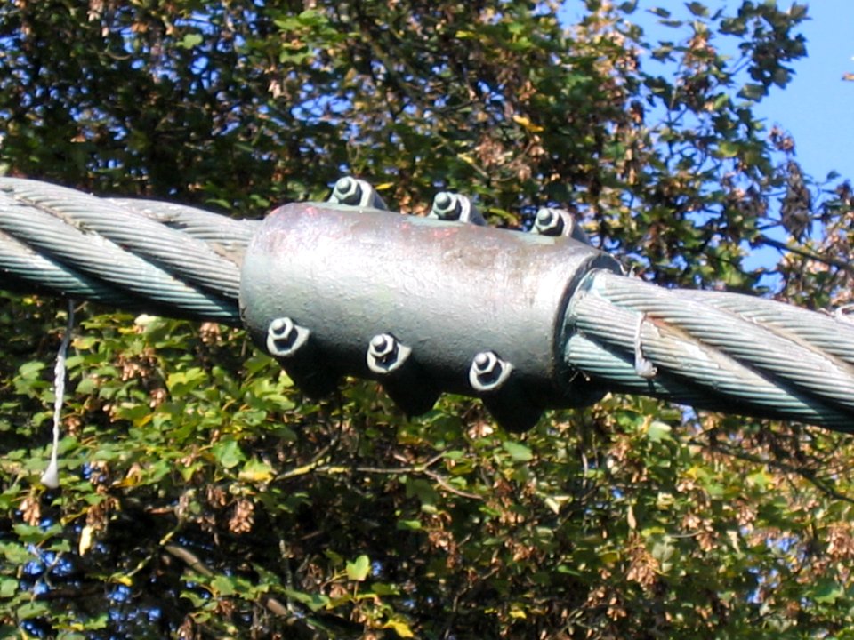 D-BW-Kressbronn-Langenargen - Hängebrücke über die Argen - Manschette