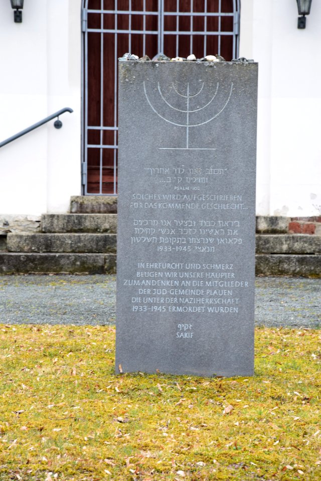Denkmal für verfolgten und ermordeten Juden des Vogtlandes in Plauen- Kauschwitz (1933-1945)