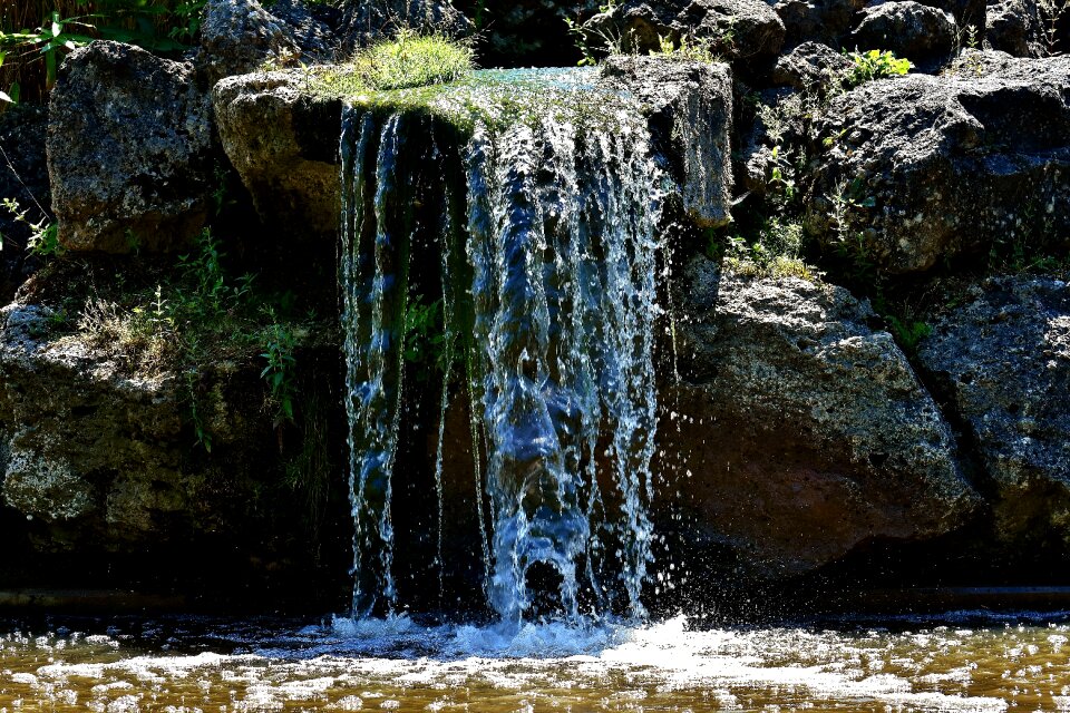 Fountain water fountain stone wall