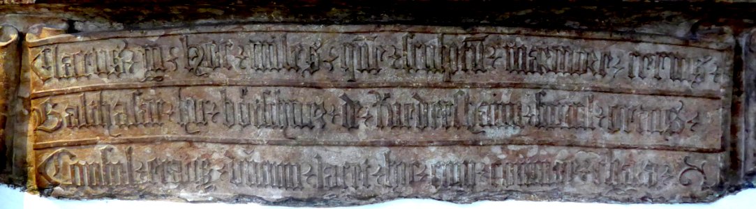 Epitaph für Balthasar Pötschner und seine Gemahlin - Inschrift