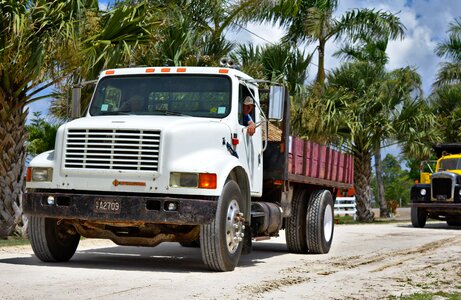 Drive dump truck old photo