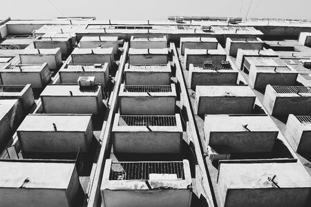 Balcony black white