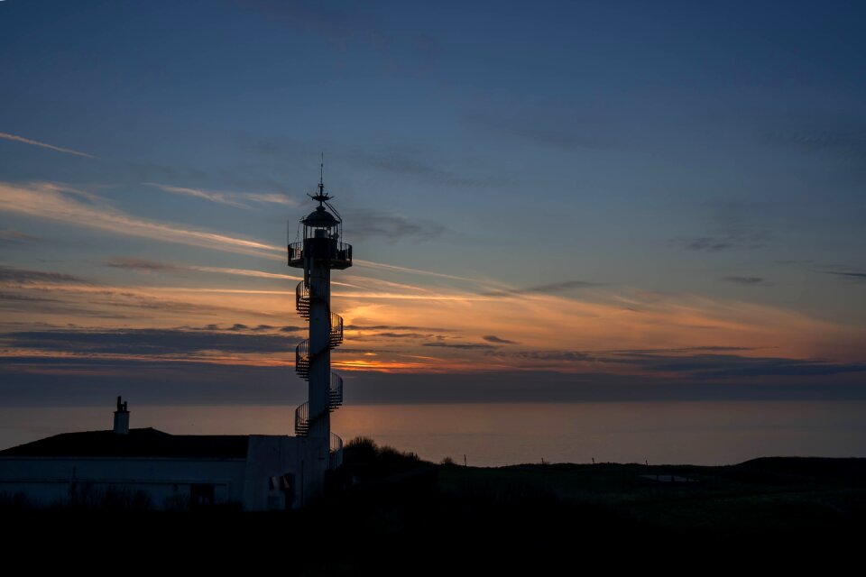 Landscape silhouette evening