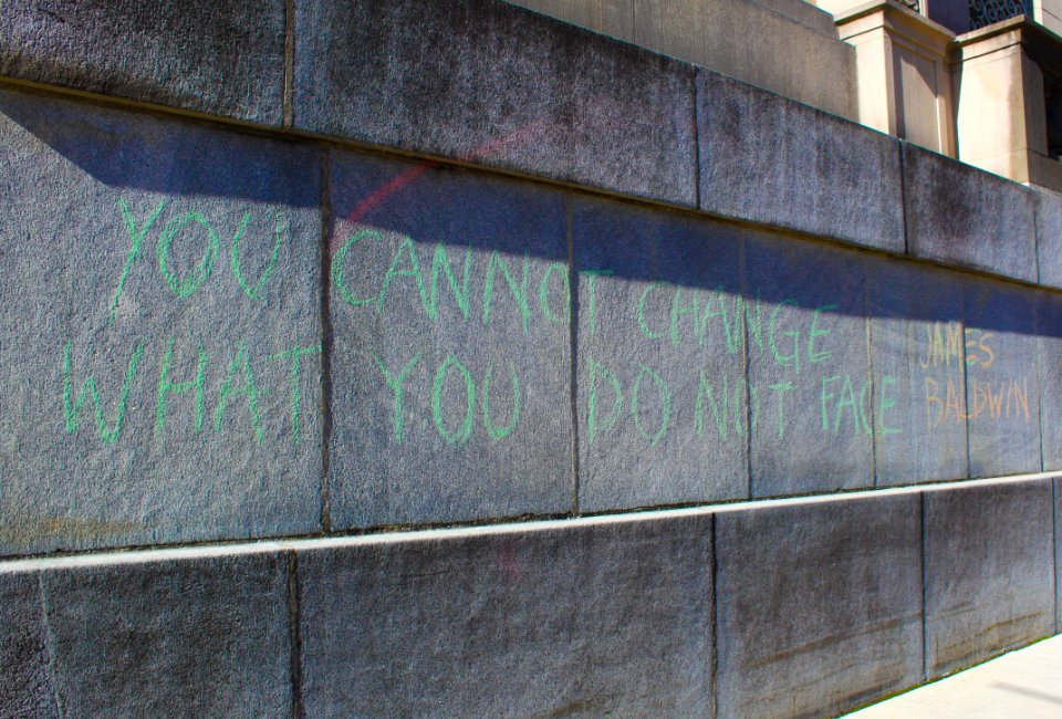 Graffiti from George Floyd protests in Indianapolis, 2020-06-01 21