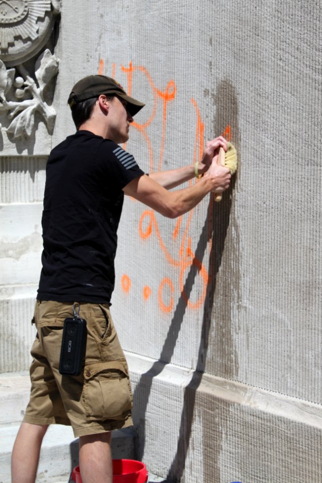 Graffiti from George Floyd protests in Indianapolis, 2020-06-01 22