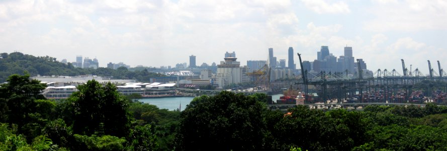 HarbourFront and Keppel Harbour, panorama, Aug 06