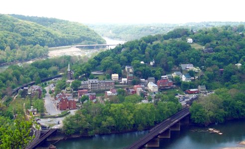 Harper's Ferry seen from Maryland side of Potomac River