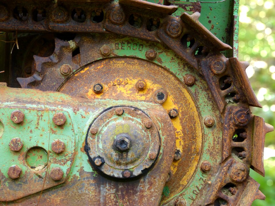 Metallic rusty bolts