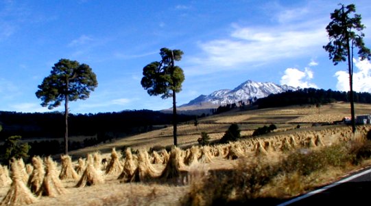 Haystacks and volcano