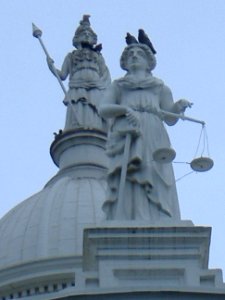 Historic Courthouse detail, Merced, CA photo