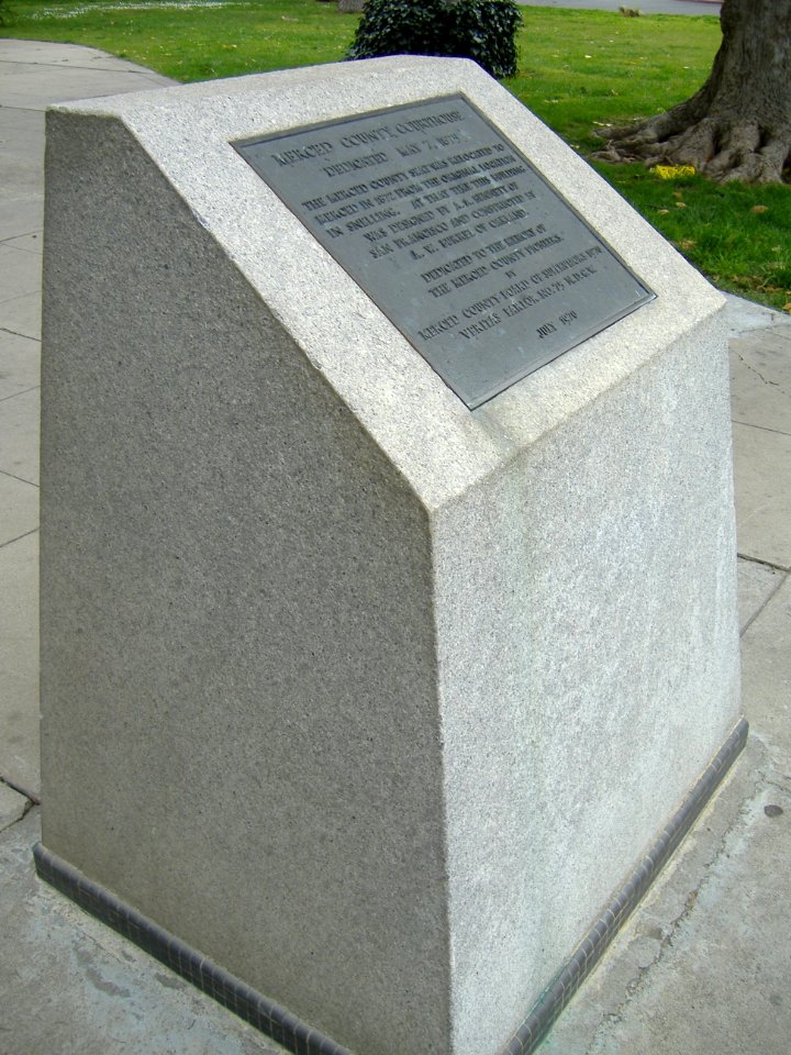 Historic Courthouse Plaque, Merced, CA