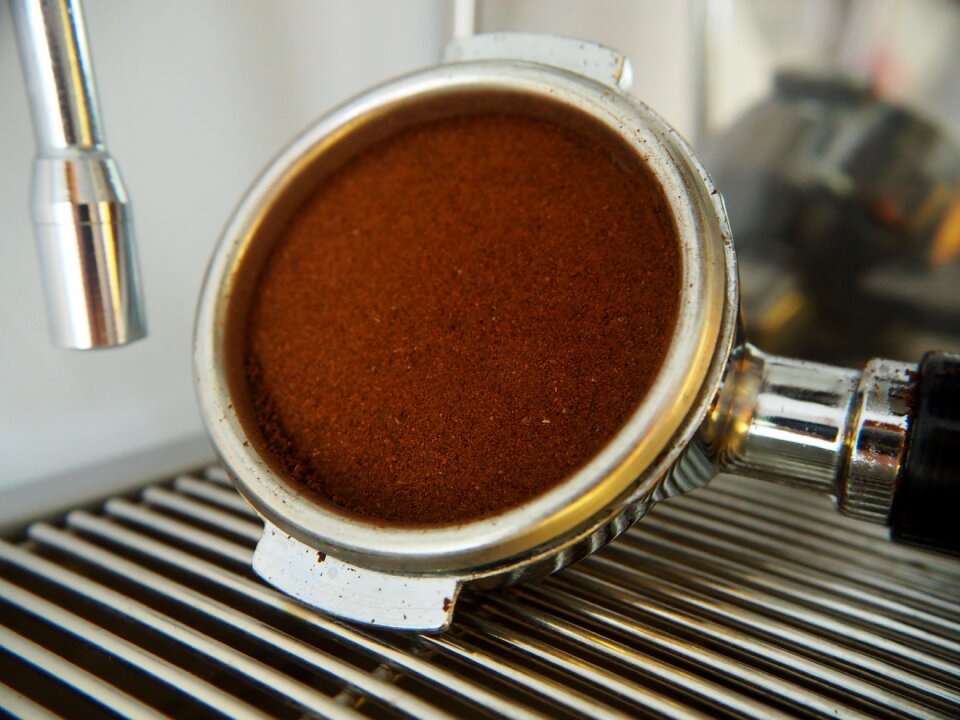 Ground coffee datailaufnahme coffee ground