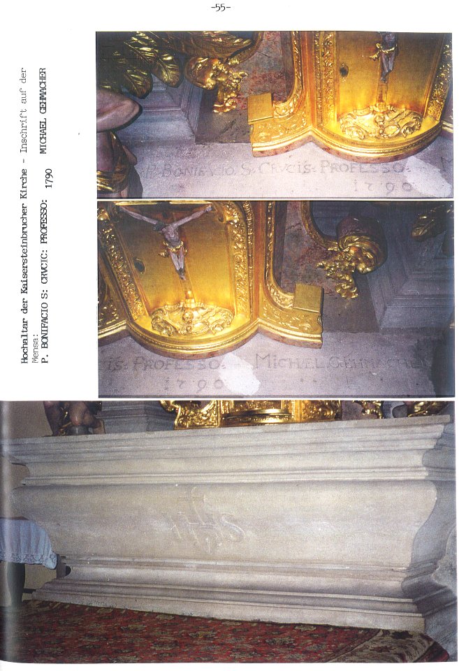 Kaisersteinbruch Kirche Hochaltar Mensa 1790