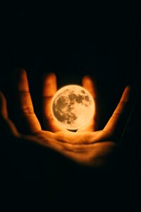 Dark moon hand photo