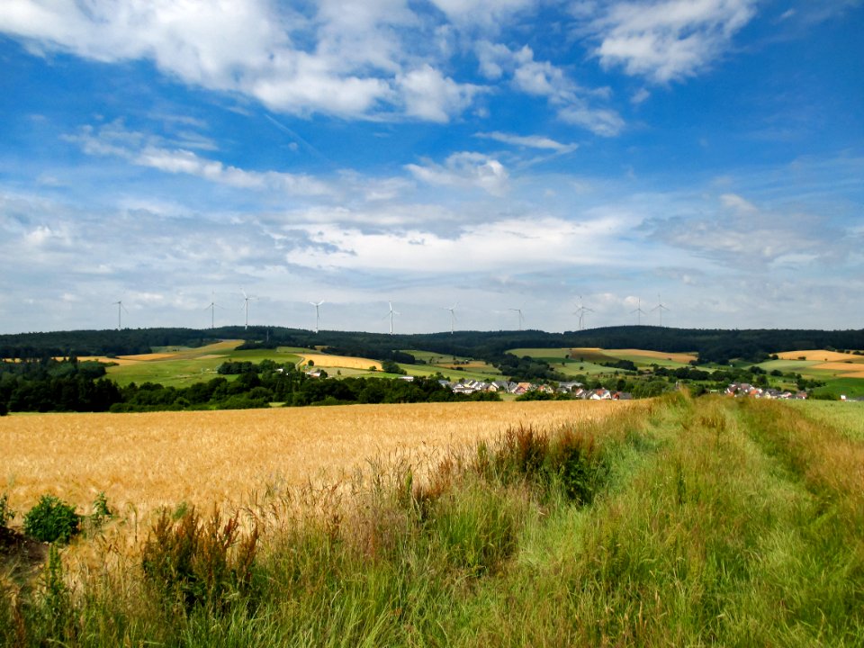 Kemeler Rücken bei Laufenselden mit Windpark Heidenrod