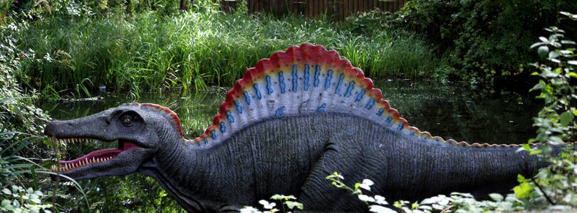 Prehistoric raptor green dinosaur