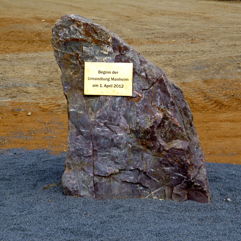 Manheim Gedenkstein Beginn der Umsiedlung