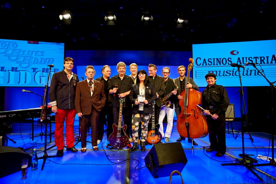 Matthias Laurenz Gräff und Georgia auf der Mojo Blues Band Präsentation Walk the Bridge