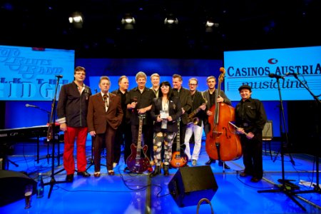 Matthias Laurenz Gräff und Georgia auf der Mojo Blues Band Präsentation Walk the Bridge